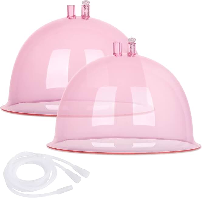 Pair of 210mL Buttocks Vacuum Therapy Cups