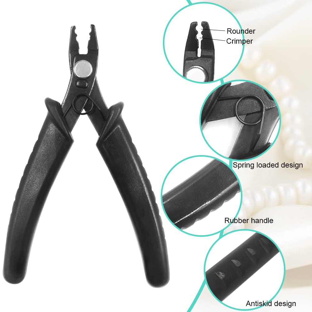 Jewelry Bead Crimping Pliers and Tube Beads Set