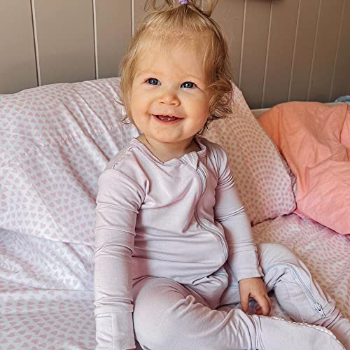 Soft  Footie Pajamas Baby, Zipper Closure, 0-3 Months, Lavender