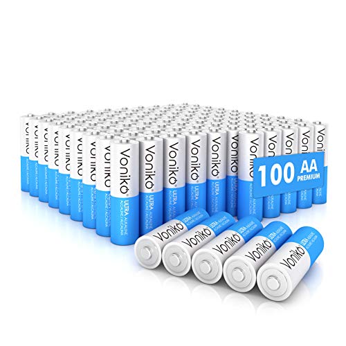 '- Premium Grade AA Batteries -100 Pack- Alkaline Double A Battery - Ultra Long-Lasting, Leakproof 1.5v Batteries - 10-Year Shelf Life