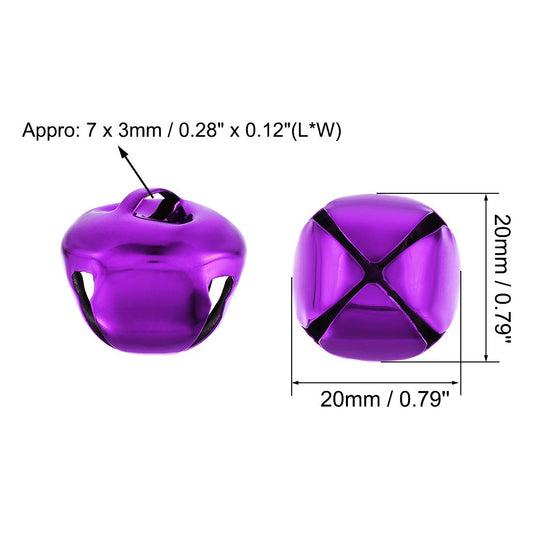 Purple Festival Bells - DIY Bulk Pack of 40 Small Bells