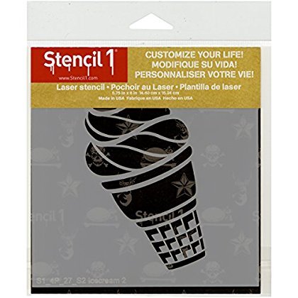 Ice Cream Stencil 5.75" x 6" Reusable Mylar