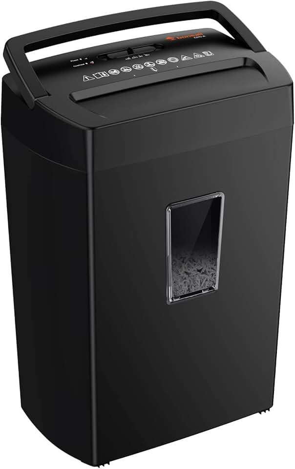 Heavy Duty Cross Cut Paper Shredder with 5.5 Gal Bin