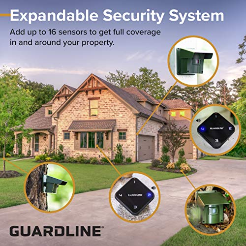 1/4 Mile Range Wireless Driveway Alarm [1 Motion Detector Alarm Sensor & 1 Receiver] Weatherproof Outdoor Security Alert System for Home & Property