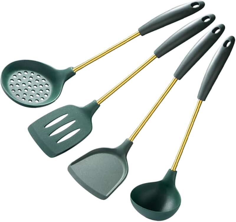 Stainless Steel and Silicone Kitchen Utensils Set