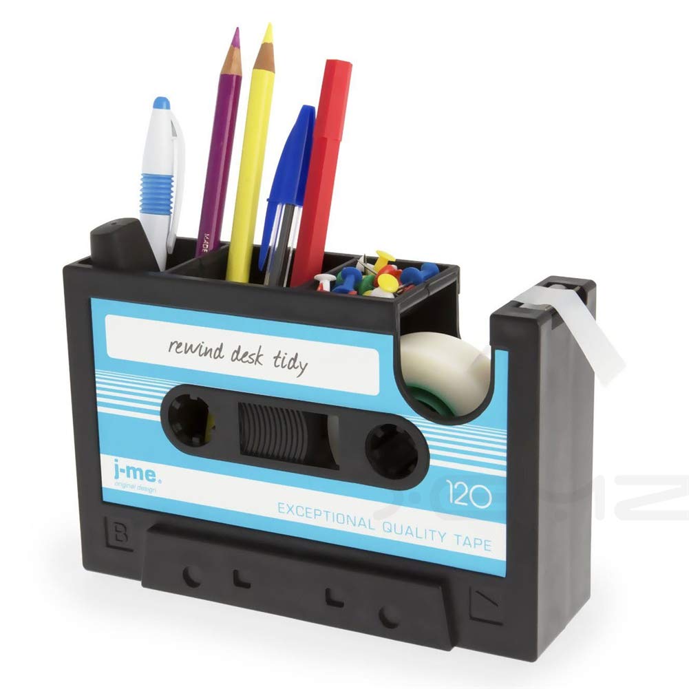 Blue tape dispenser and pen holder organizer