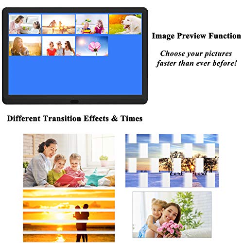 10 inch Digital Picture Frame 1920x1080 Brightness Adjustable IPS Screen Digital Photo Frame with Timing Switch, Background Music Playing, 1080P Video Playback, Easy Plug and Play for All Ages