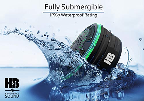 Bluetooth Shower Speaker Illumination 2.0 - Waterproof Bluetooth Speaker - IPX7 Waterproof, Shockproof, Dustproof with LED Lights - Bluetooth 4.0 Pairs with Phones, Tablets, Computer and Radio.