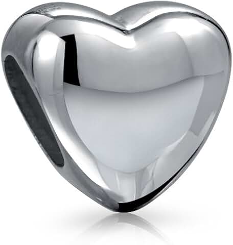 Personalized Heart-Shaped Monogram Initial Silver Charm