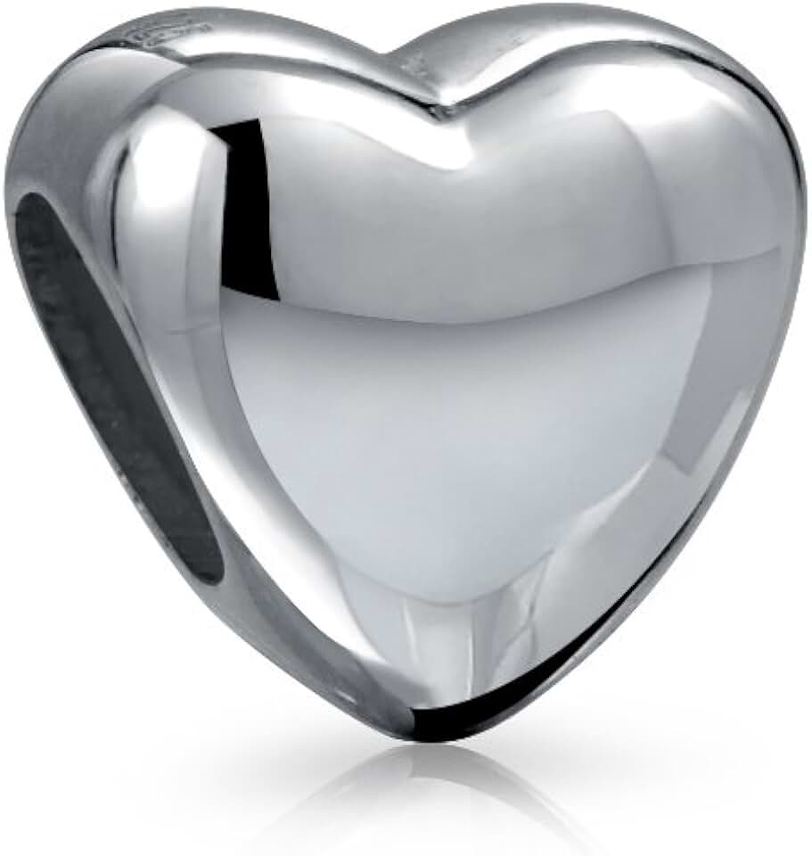 Personalized Heart-Shaped Monogram Initial Silver Charm