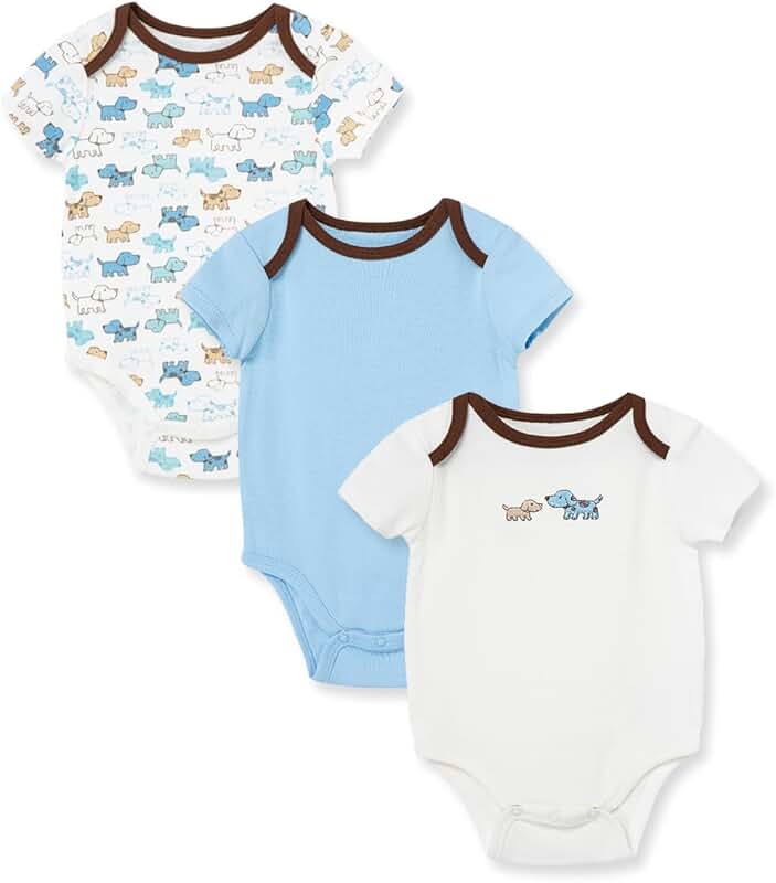 Baby 3-Pack Cotton Scratch-Free Tag Bodysuits