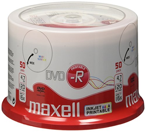 DVD-R 4.7GB 16x Spindle 50 Full Printabledvd r recordable 50 pack