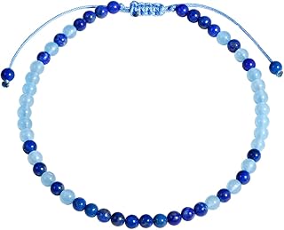 Agate Beads Anklet for Women with Healing Crystals