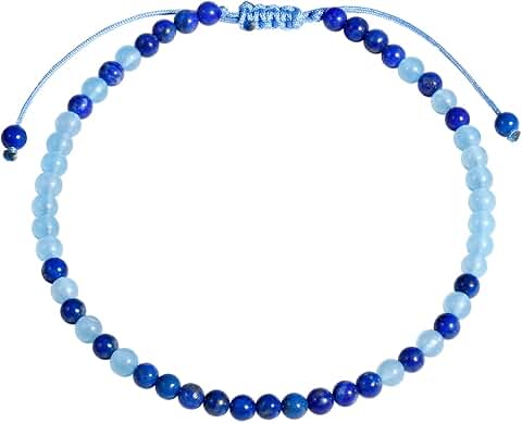 Agate Beads Anklet for Women with Healing Crystals