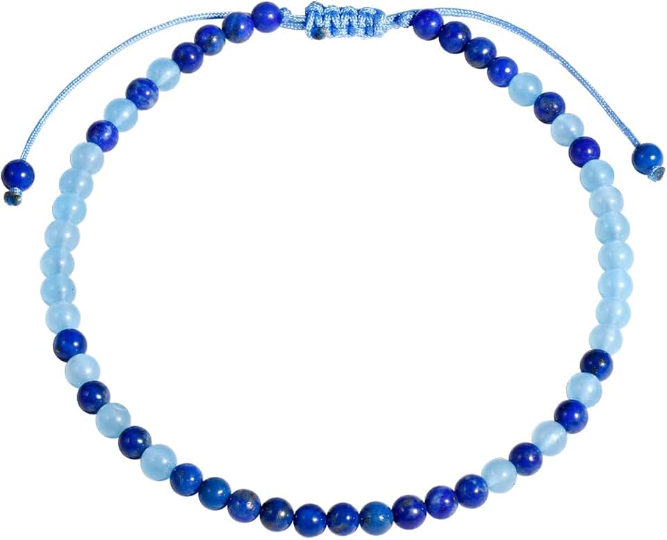 Agate Beads Anklet for Women with Healing Crystals