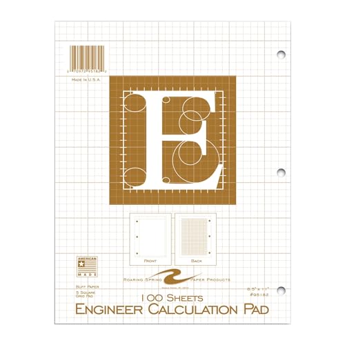 8.5" x 11" Grid Paper Pad, 100 Sheets