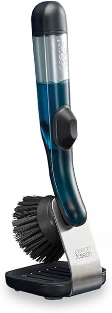 Refillable Dish Brush with Stand and Drip Tray