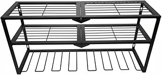 Three-layer metal wall-mounted tool organizer