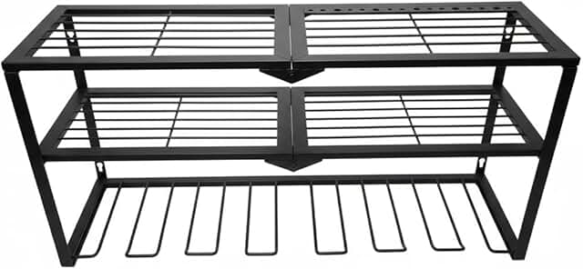 Three-layer metal wall-mounted tool organizer