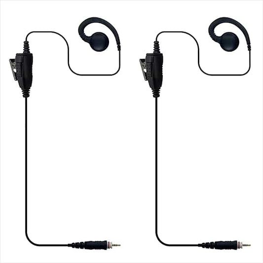 C-Shaped Walkie Talkie Earpiece with Mic (Pack of 2)