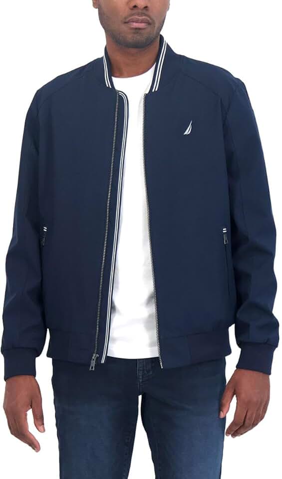 Men's Lightweight Wind and Water-Resistant Bomber Jacket