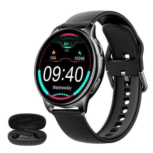 Y22 Smart Watch, Fitness Tracker with Heart Rate Monitor, 3 Axis Gravity Sensor, Blood Oxygen Sleep Monitor, 1.32 TFT Screen, Compatible with iPhone Android, Free Bluetooth Headset XY7 (Black)