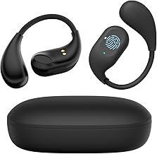 Wireless open ear headphones with microphone and 36-hour playtime