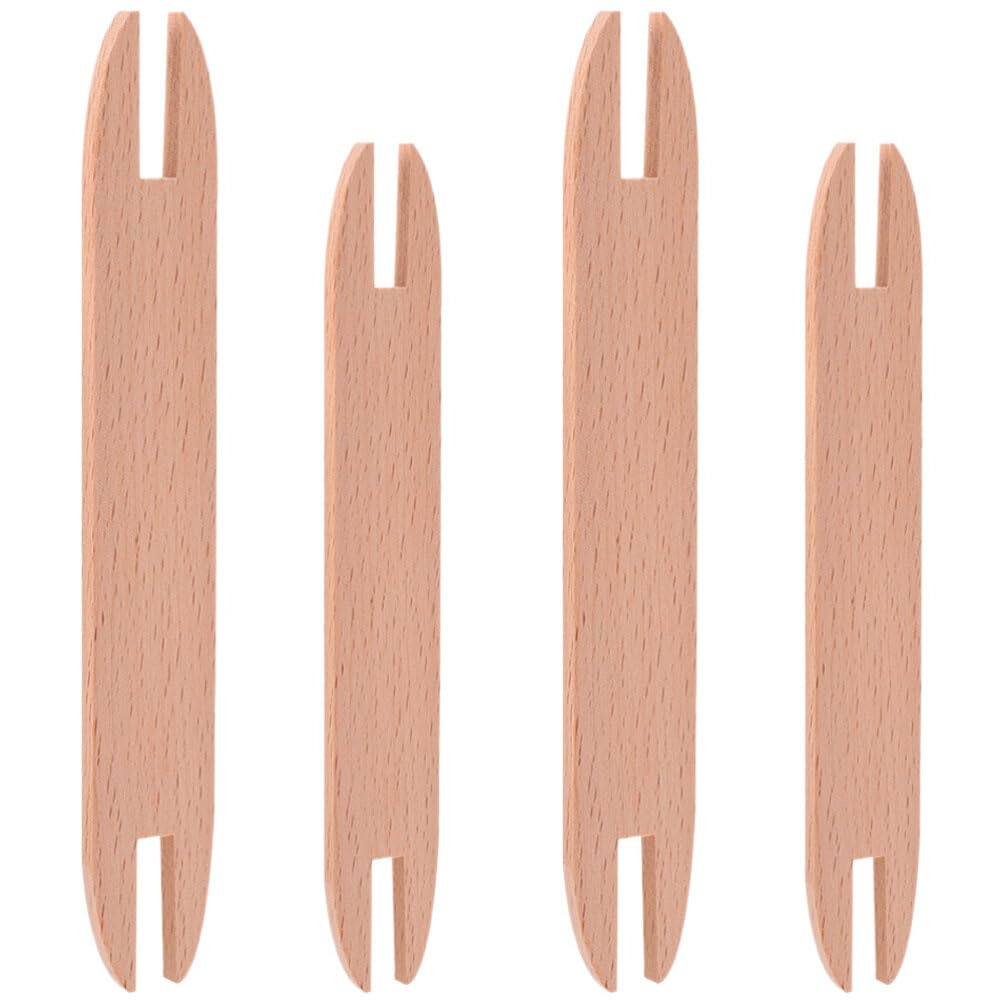 Wooden WeaveCraft Kit 4Pcs Shuttle Needles Loom Tools