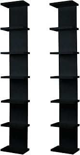 Two 7-Tier Wall Shelves for Bedroom and Living Room