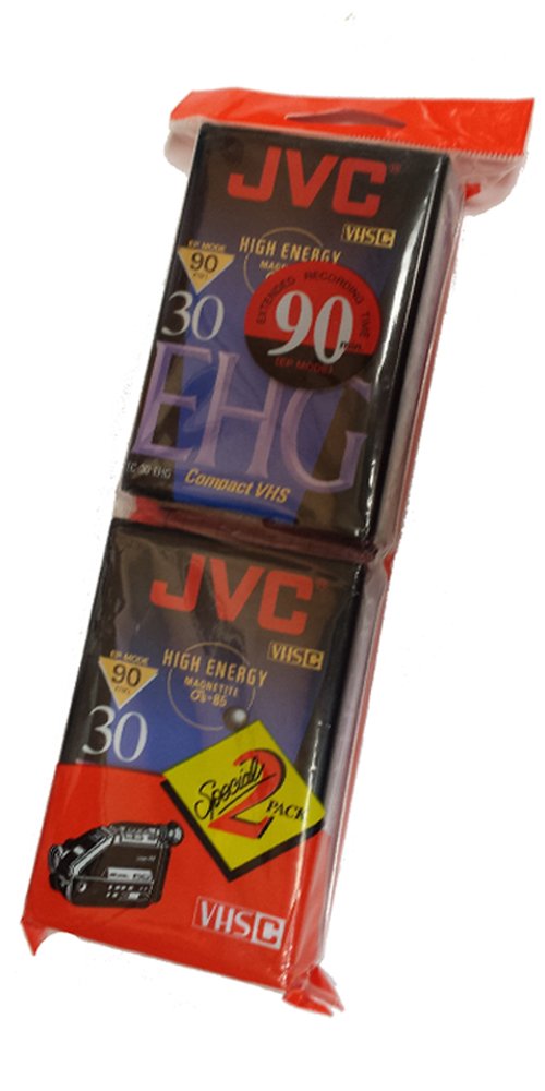 Compact Video Cassette VHSc, 2 pack