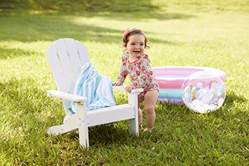 Girls Rash Guard Swimsuit, Rose, 3-6 Months