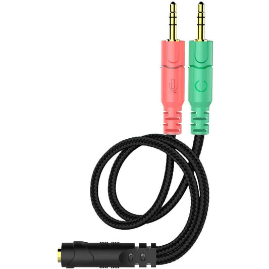 Headset and Microphone Splitter Cable for PC