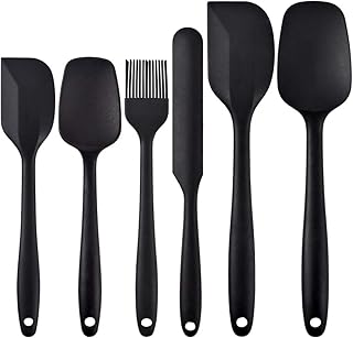 Set of 6 Silicone Spatulas for Cooking and Baking