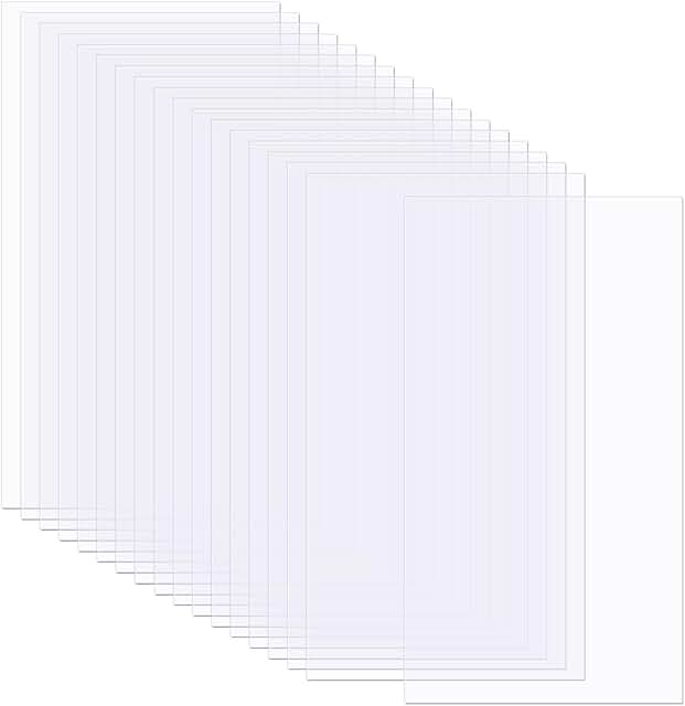 50 Heat-Resistant Clear Acetate Sheets for Crafts