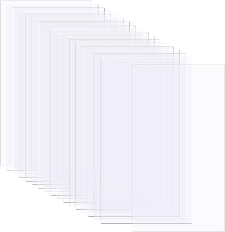 50 Heat-Resistant Clear Acetate Sheets for Crafts