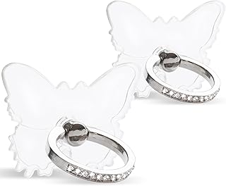 Two Clear Diamond Ring Holders with 360° Rotation