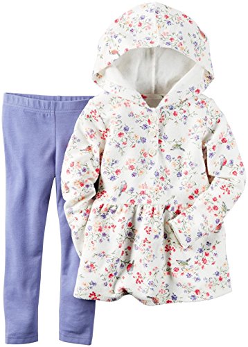 Baby Girls' 2 Pc Playwear Sets 239g228, Floral Pink/Purple, 3M