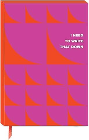 Red softcover journal with Molly and Rex shapes