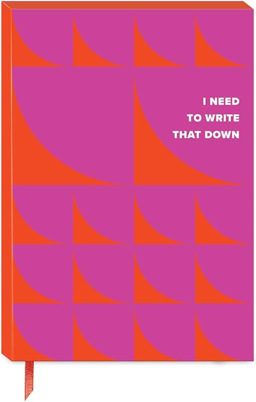 Red softcover journal with Molly and Rex shapes