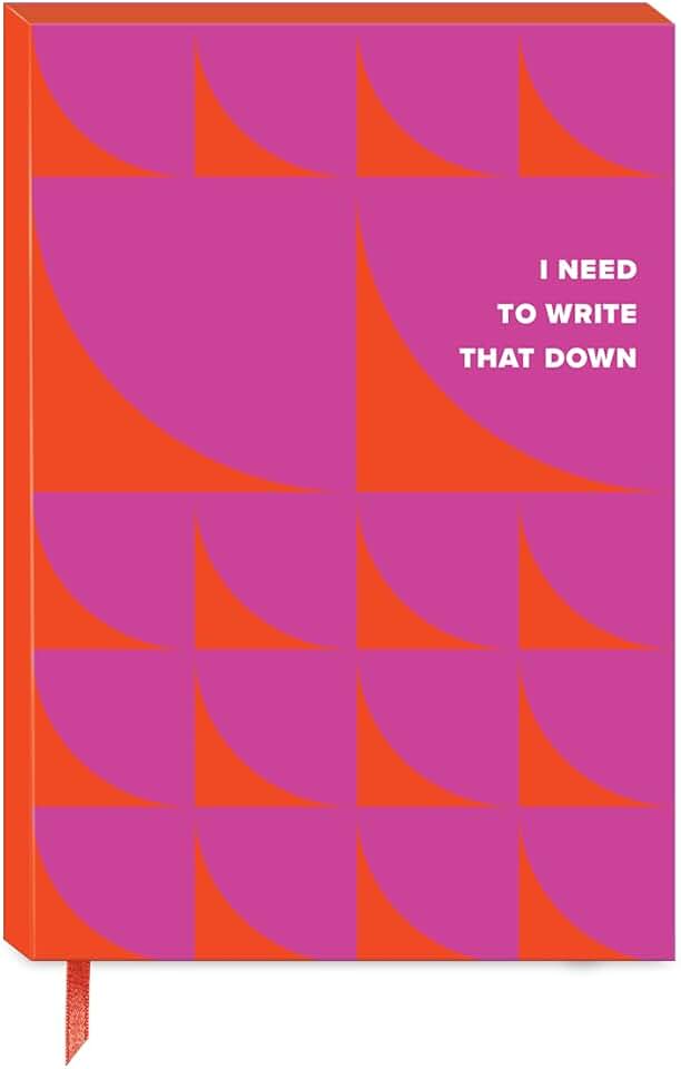 Red softcover journal with Molly and Rex shapes