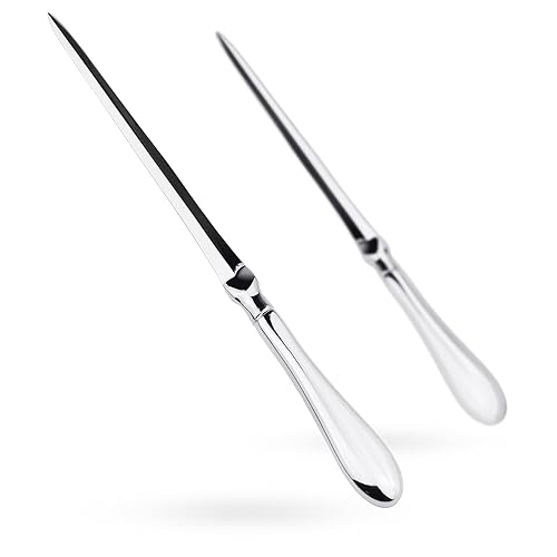 Silvery Letter and Envelope Opener Set, 9 Inches (2 Pack)