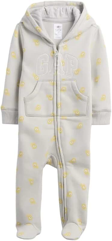 Unisex Baby Footed One Piece with Fun Logo