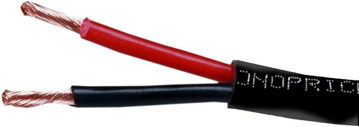 2-Conductor 12AWG Speaker Wire, 100 Feet, Black