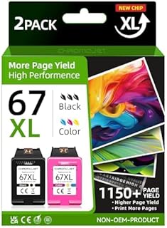 Black and color ink cartridge pack for compatible printers