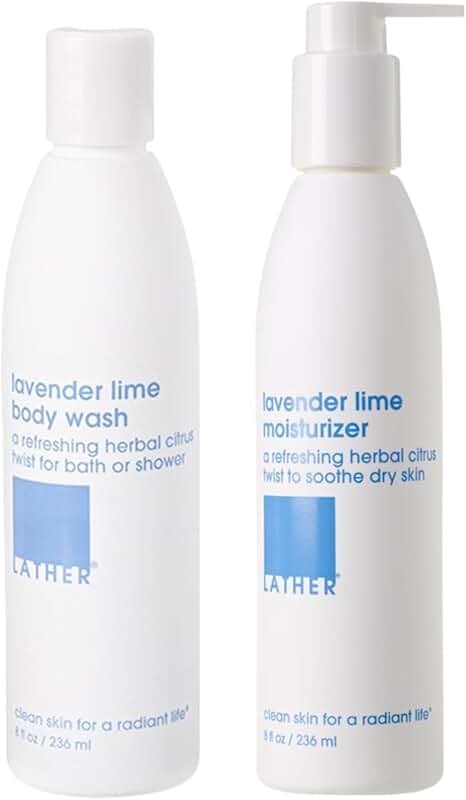 Lavender Lime Body Wash and Moisturizer Set