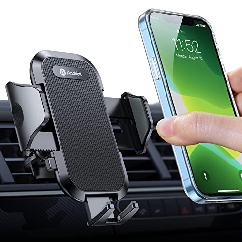 (2022 Upgraded) Car Phone Mount [Military Sturdy, Firmly Grip & Never Slip] Air Vent Cell Phone Holder Car, Ultra Stable, Easy Used, Compatible with iPhone 13 14 12 Pro Max Android Samsung