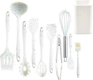 10-Piece White Silicone Cooking Utensil Set