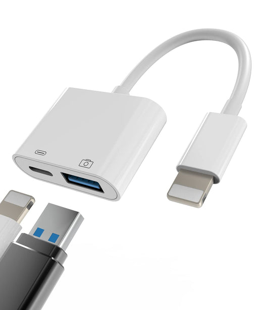 Lightning to USB Adapter for Charging and Data Transfer