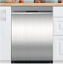 Silver Brushed Stainless Steel Magnet Cover for Dishwasher and Refrigerator