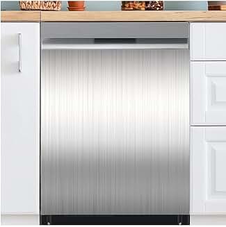 Silver Brushed Stainless Steel Magnet Cover for Dishwasher and Refrigerator